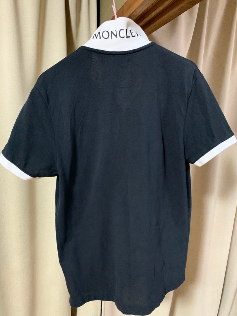 【美品】MONCLER ブラック ポロシャツ
