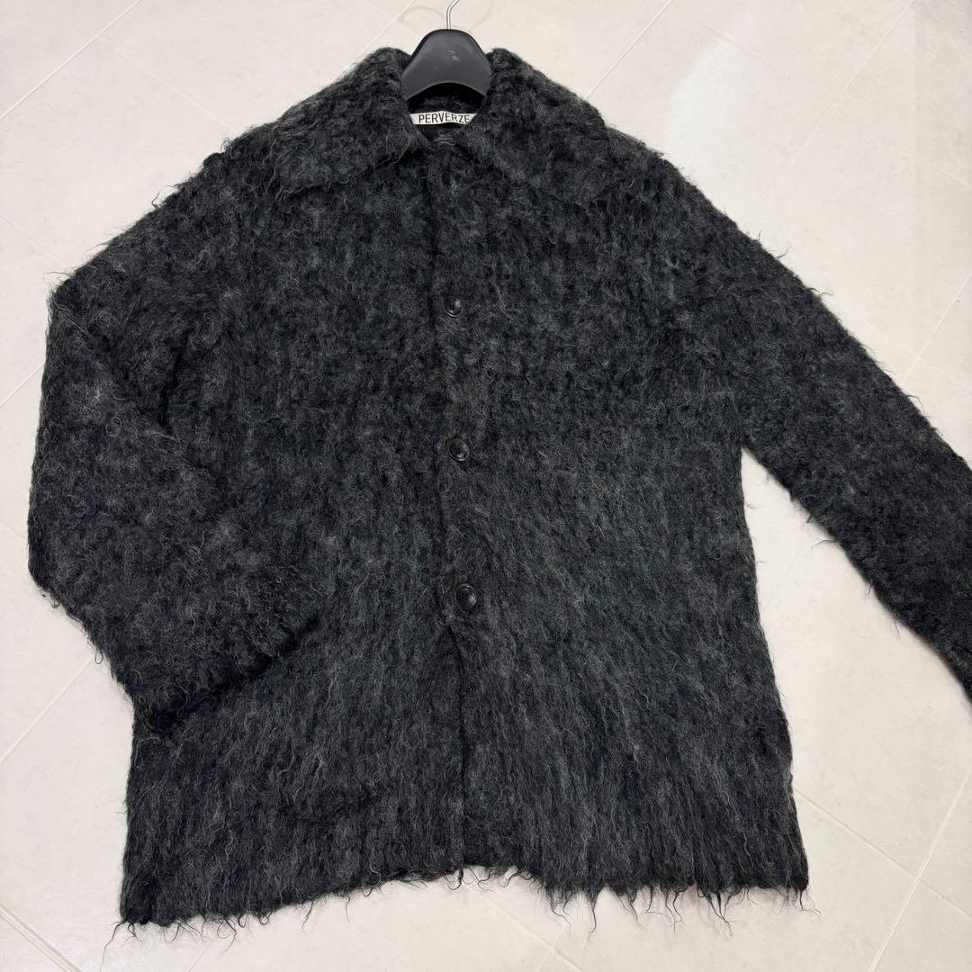 perverze teddy coatモヘアシャギーニットコート