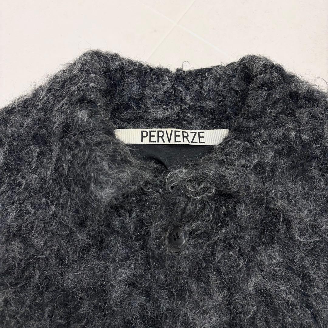 perverze teddy coatモヘアシャギーニットコート