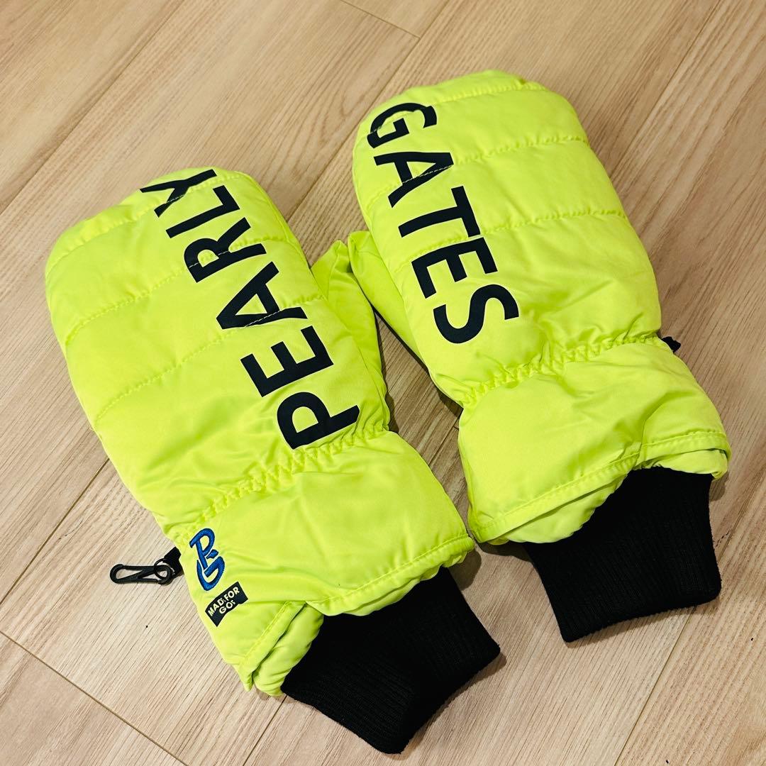 【新品】パーリーゲイツ ミトン ネオングリーン unisex 防寒対策