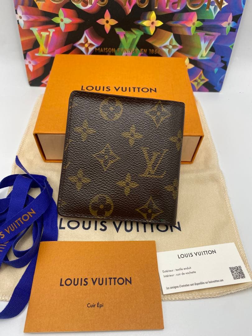 美品 ルイヴィトン モノグラム ポルトフォイユ マルコ 二つ折り財布