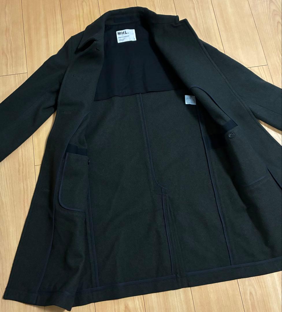 MHL. 門脇麦さん着用 ステンカラー ウールコート マーガレットハウエル M