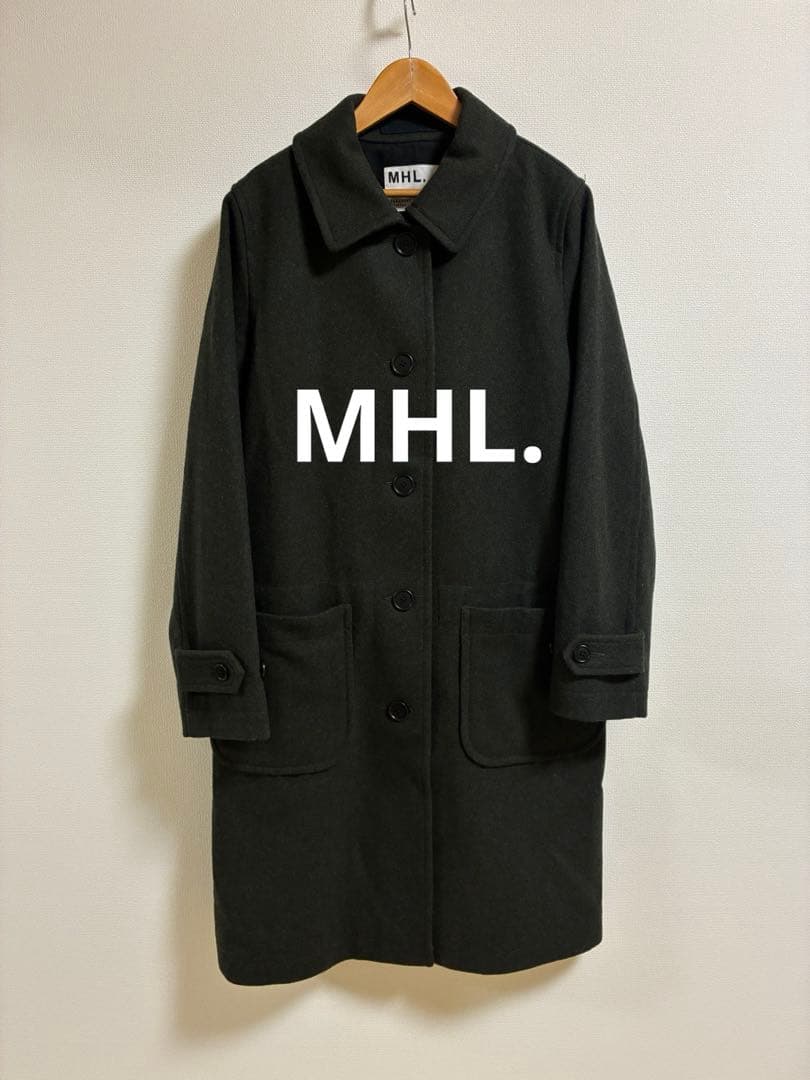 MHL. 門脇麦さん着用 ステンカラー ウールコート マーガレットハウエル M