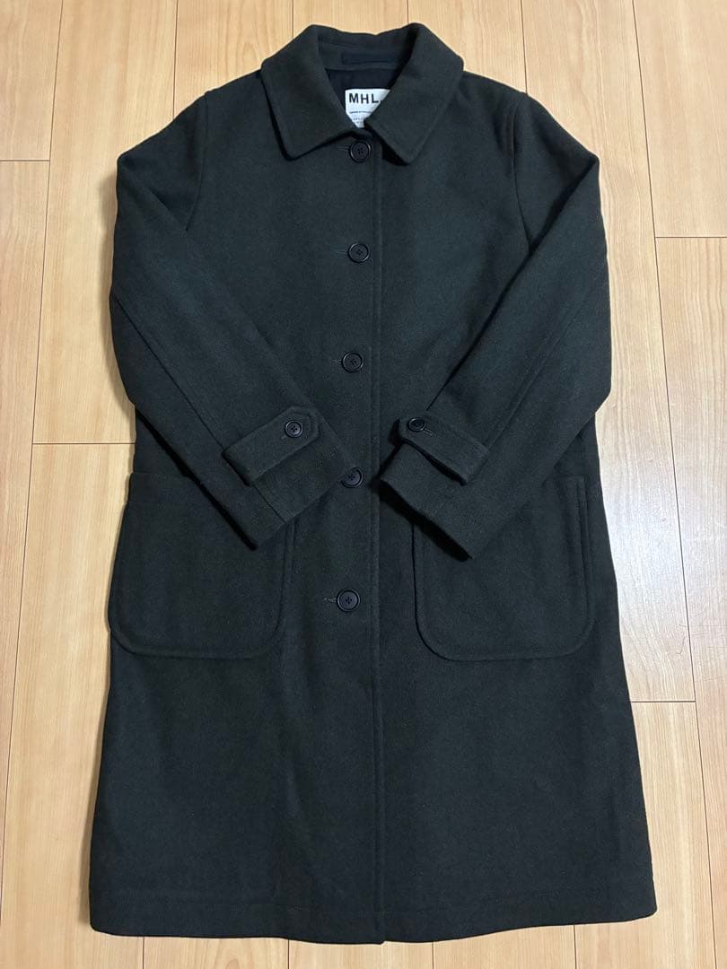MHL. 門脇麦さん着用 ステンカラー ウールコート マーガレットハウエル M