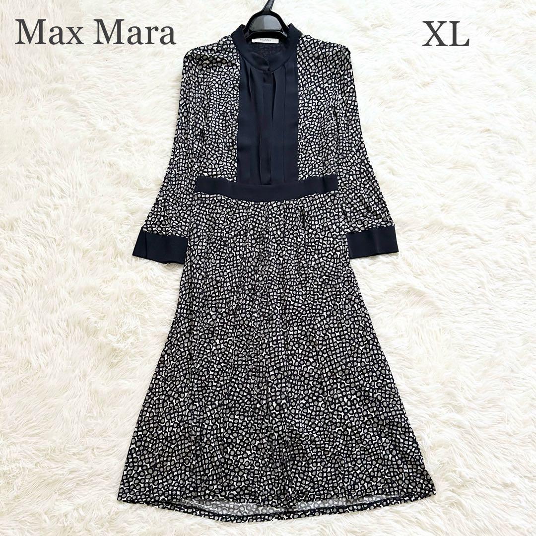 ginga✨マックスマーラ　最高級　白タグ　フレアワンピース　ピンタック