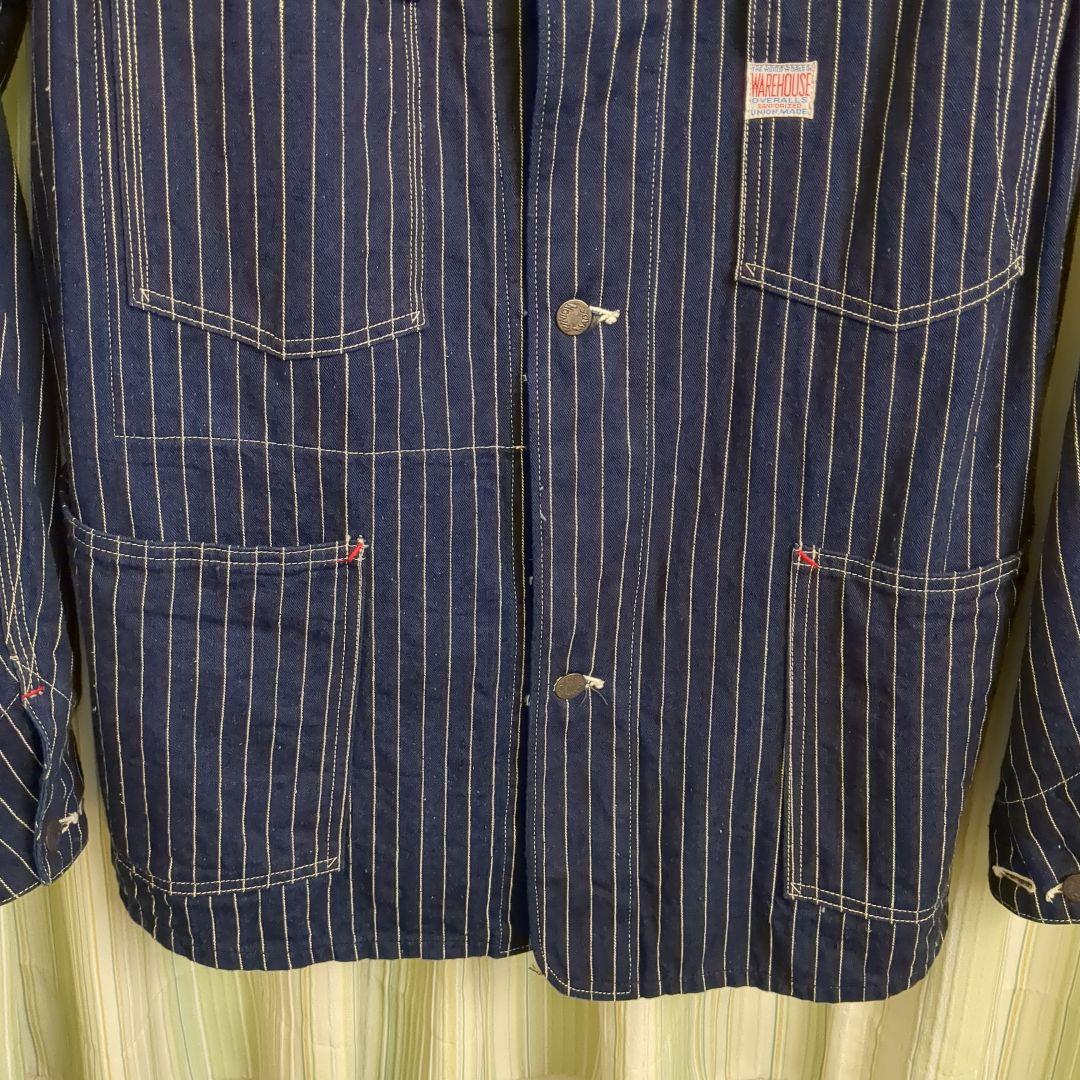 E*o様 未洗い 40 ウエアハウス ストライプカバーオール WAREHOUSE