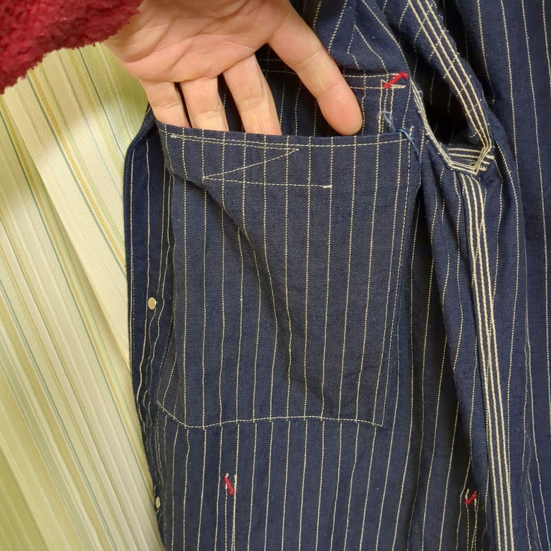 E*o様 未洗い 40 ウエアハウス ストライプカバーオール WAREHOUSE