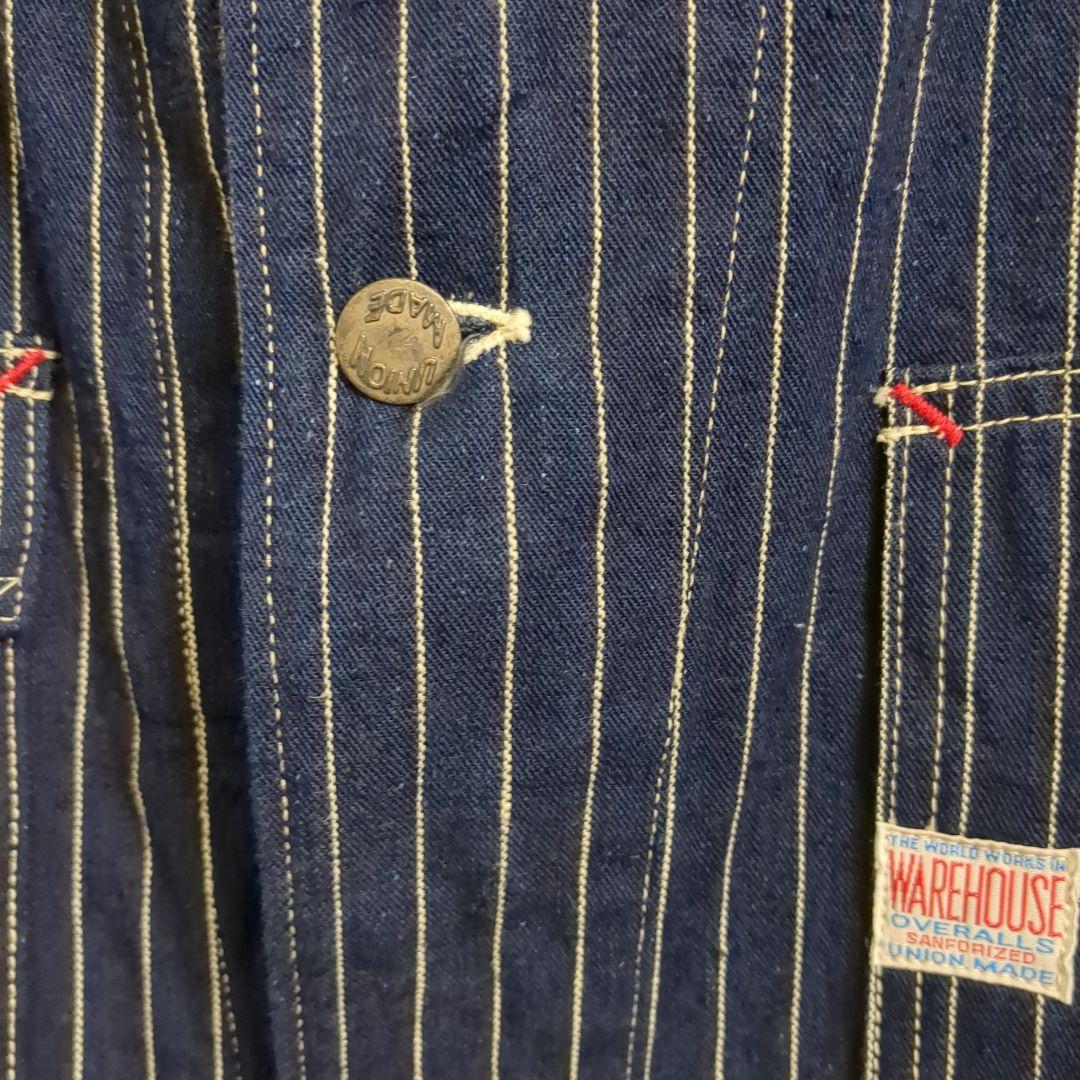 E*o様 未洗い 40 ウエアハウス ストライプカバーオール WAREHOUSE