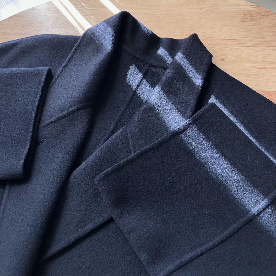 【新品同様】plage スーパー160 Aライン コート 紺 ハミルトン