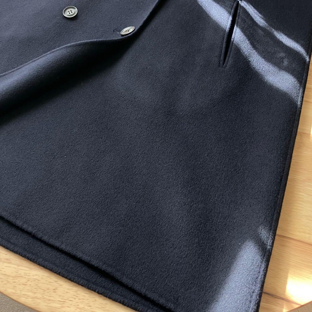 【新品同様】plage スーパー160 Aライン コート 紺 ハミルトン