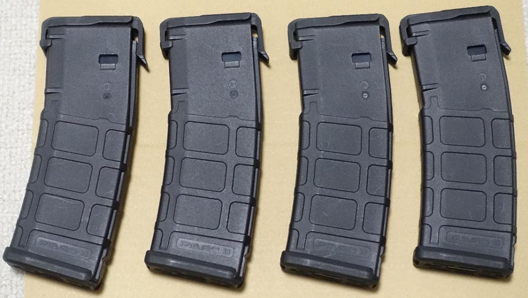 【MAGPUL PTS】マルイ次世代M4電動ガン用P-MAG（BK）4本セット
