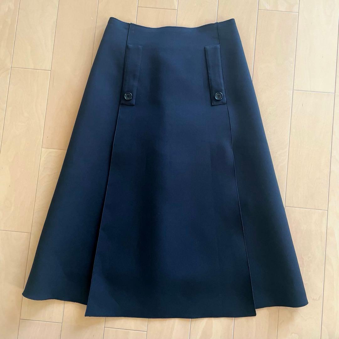 新品　SATOKA MIKI サトカ　台形型　フレアスカート　黒