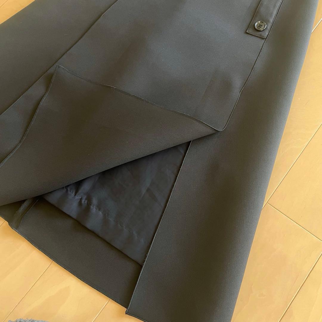 新品　SATOKA MIKI サトカ　台形型　フレアスカート　黒