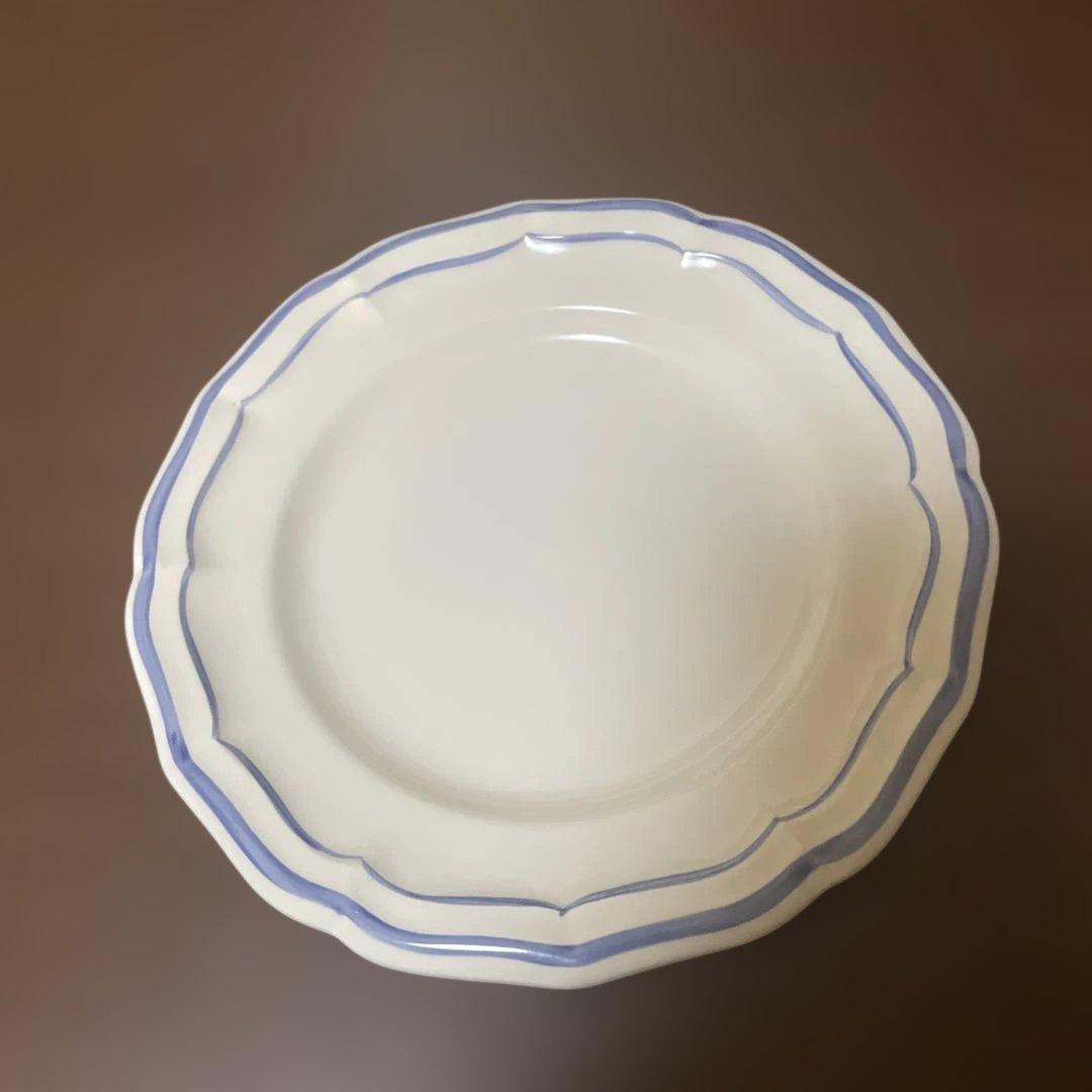 未使用　Gien ジアン　フィレ　ブルー　2枚セット　フランス