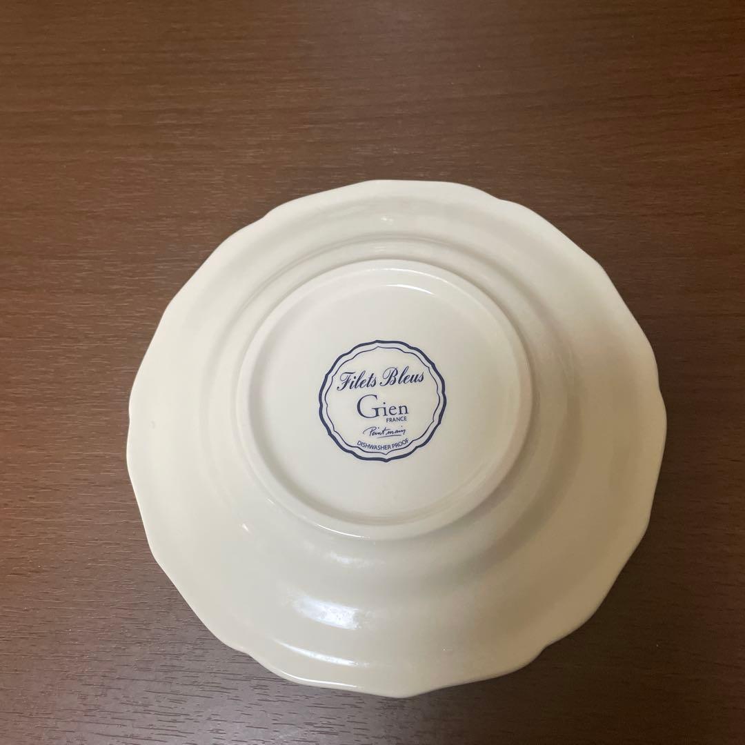 未使用　Gien ジアン　フィレ　ブルー　2枚セット　フランス