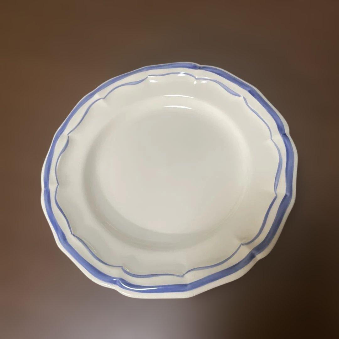 未使用　Gien ジアン　フィレ　ブルー　2枚セット　フランス