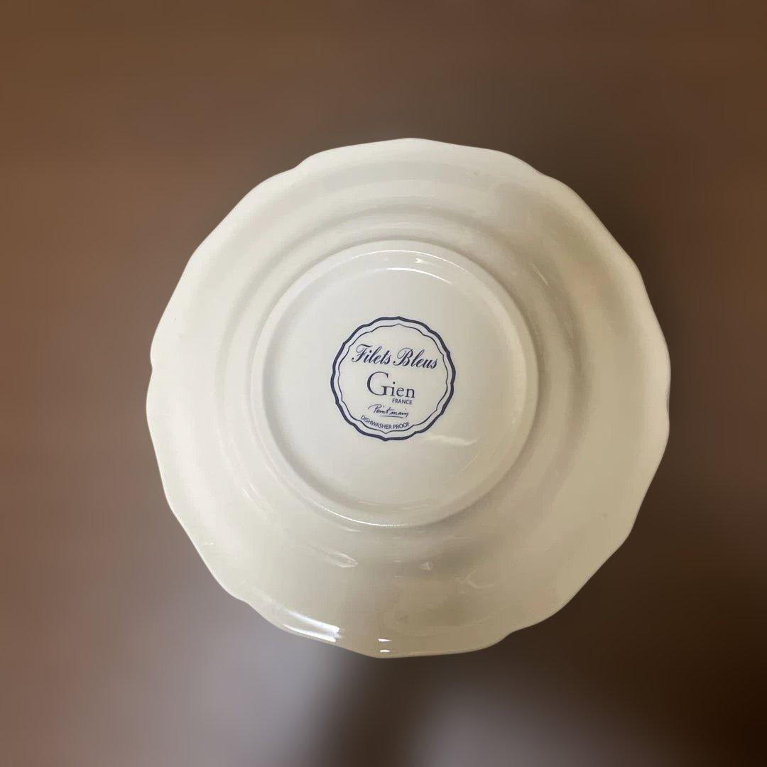 未使用　Gien ジアン　フィレ　ブルー　2枚セット　フランス