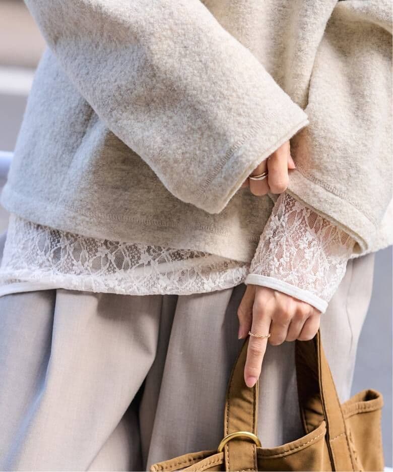 【新品未使用タグ付き】IRONING flower lace ロングスリーブ