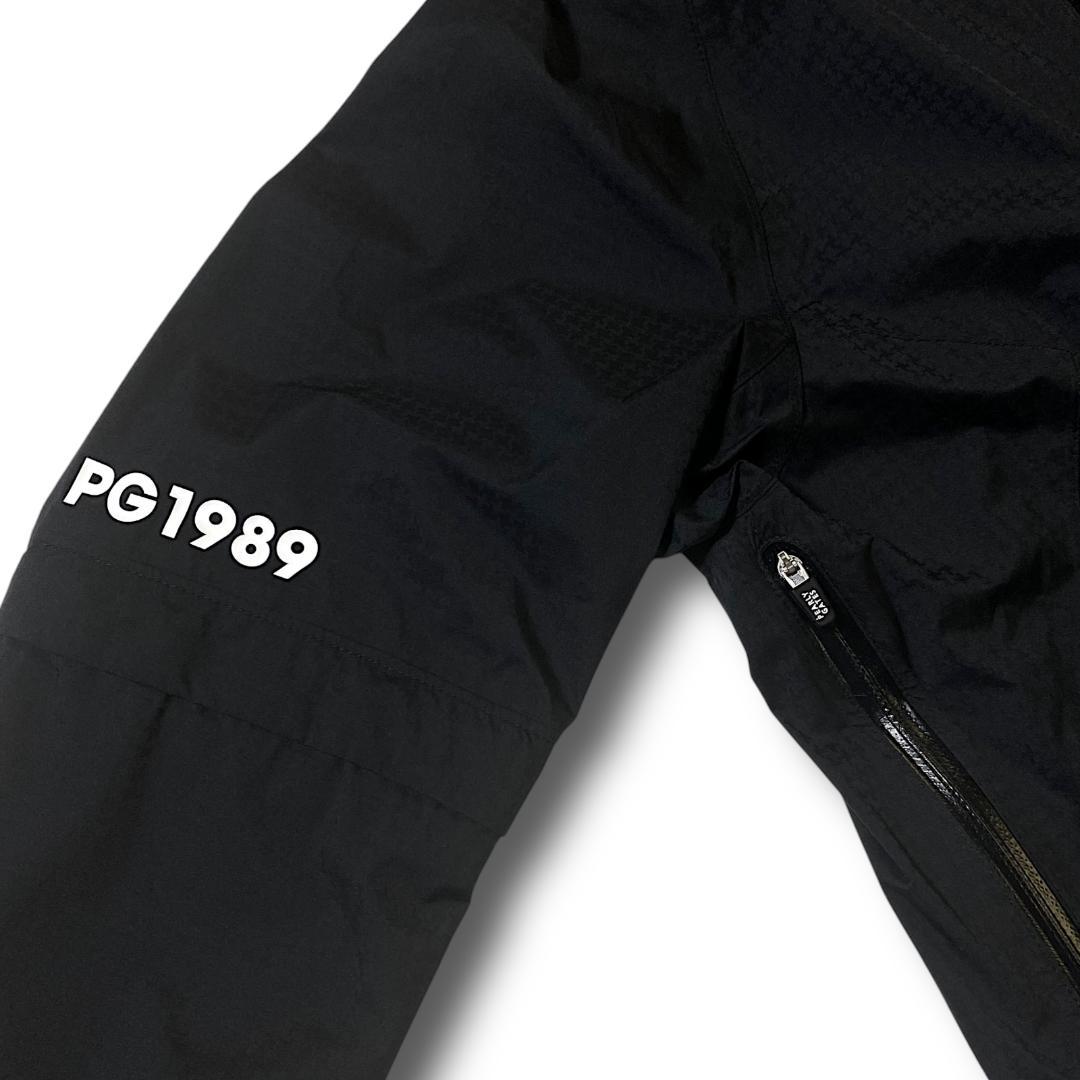 1 新品 パーリーゲイツ ビッグロゴ 半袖にもなる! レインジャケット ブラック