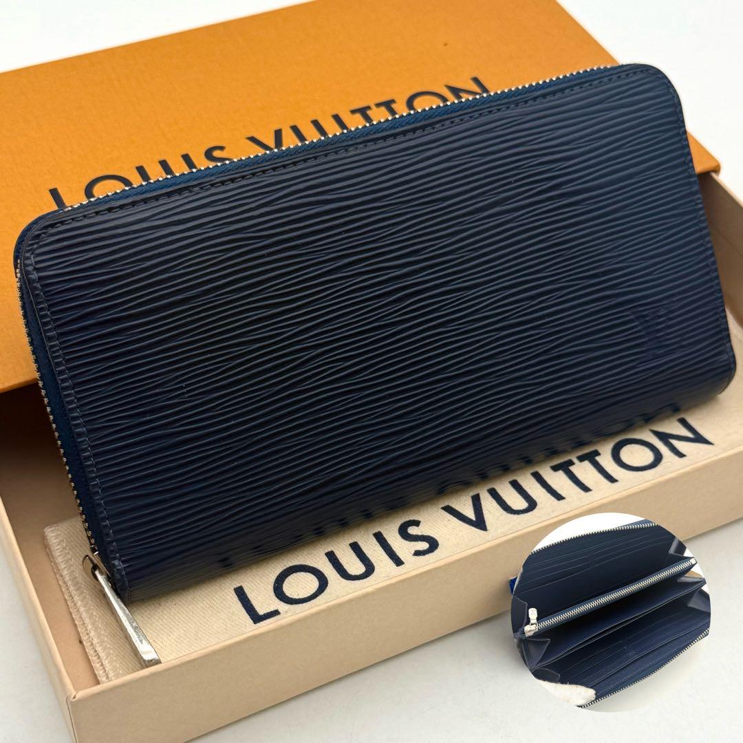 【新品近い】ルイヴィトン エピ ジッピーウォレット アンディゴブルー 長財布