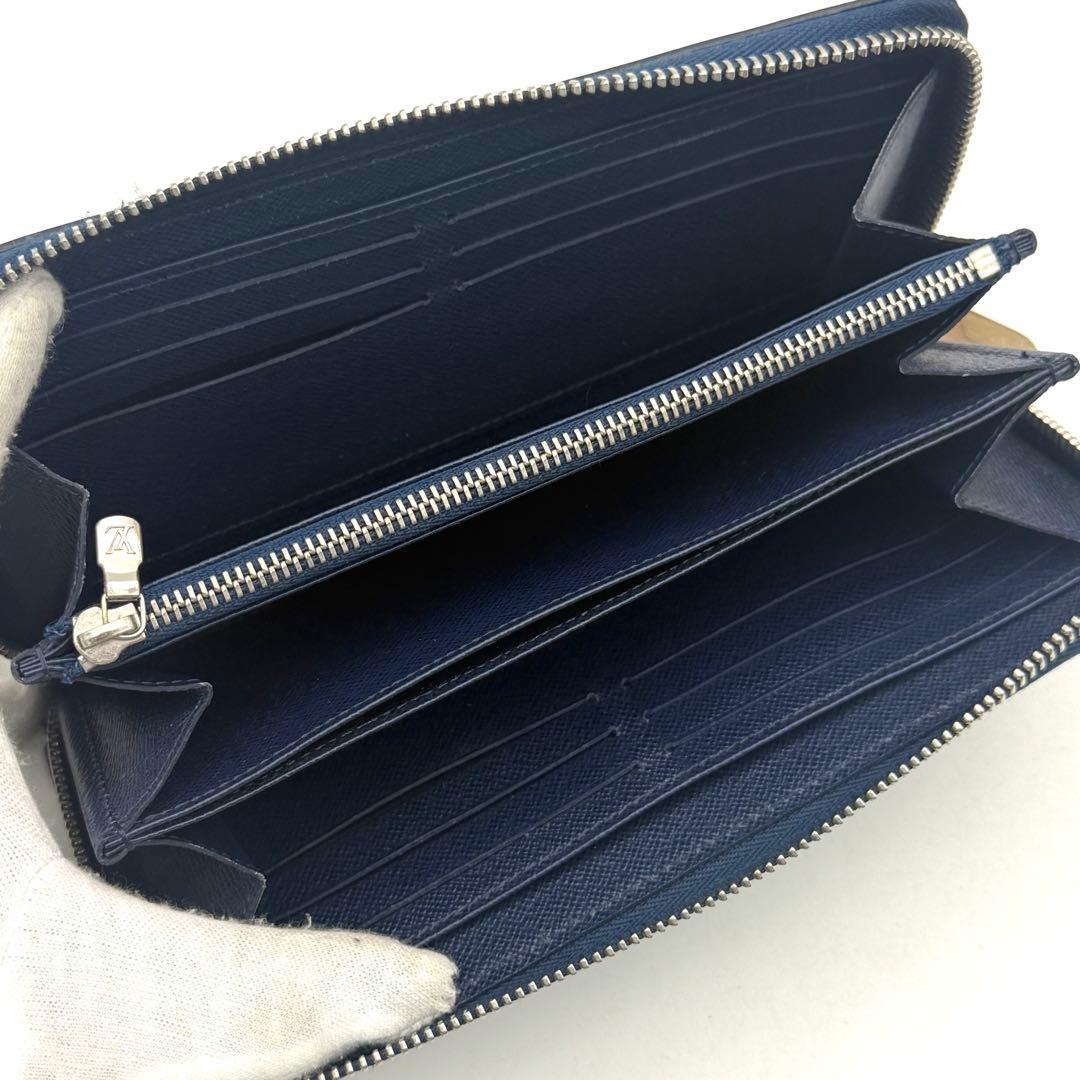 【新品近い】ルイヴィトン エピ ジッピーウォレット アンディゴブルー 長財布