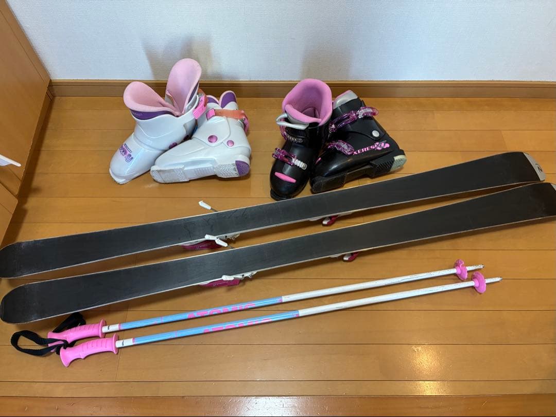 美品ROSSIGNOL スキー板140cm 身長135〜155cm用おまけ付き
