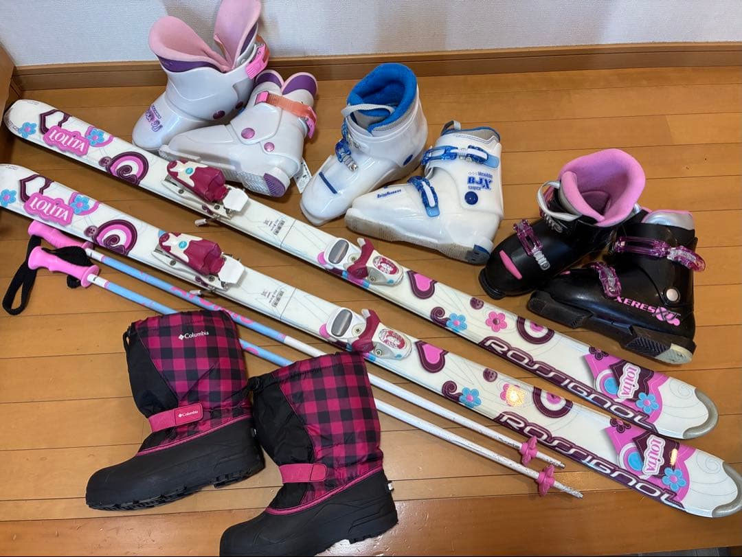 美品ROSSIGNOL スキー板140cm 身長135〜155cm用おまけ付き