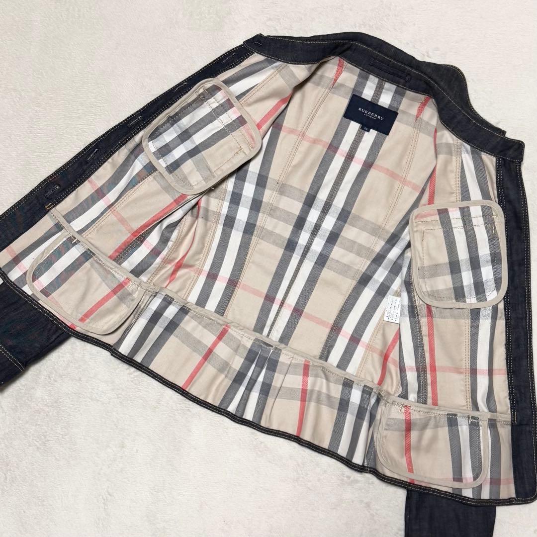 未使用 バーバリーロンドン デニムジャケット メガチェック Gジャン レディース