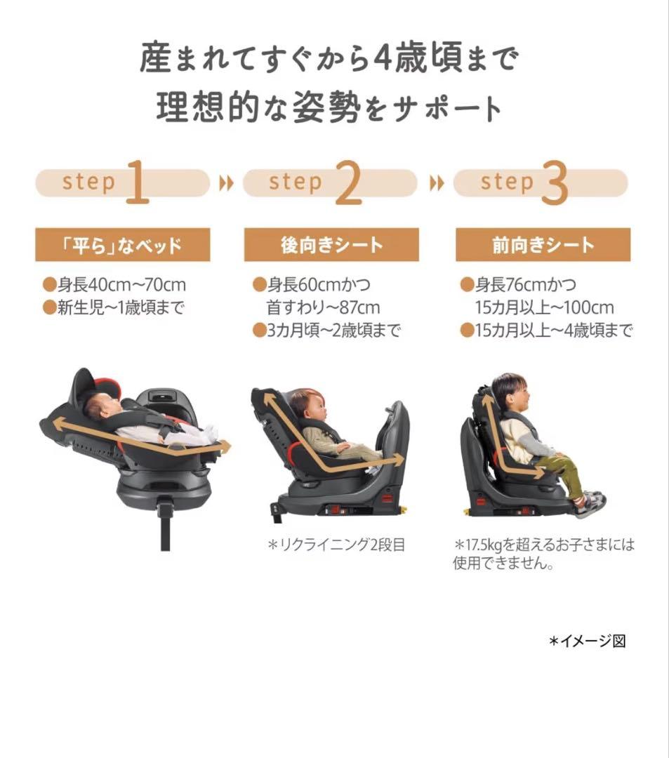 ApricaISOFIXチャイルドシートフラディアプラスシルバーブラック