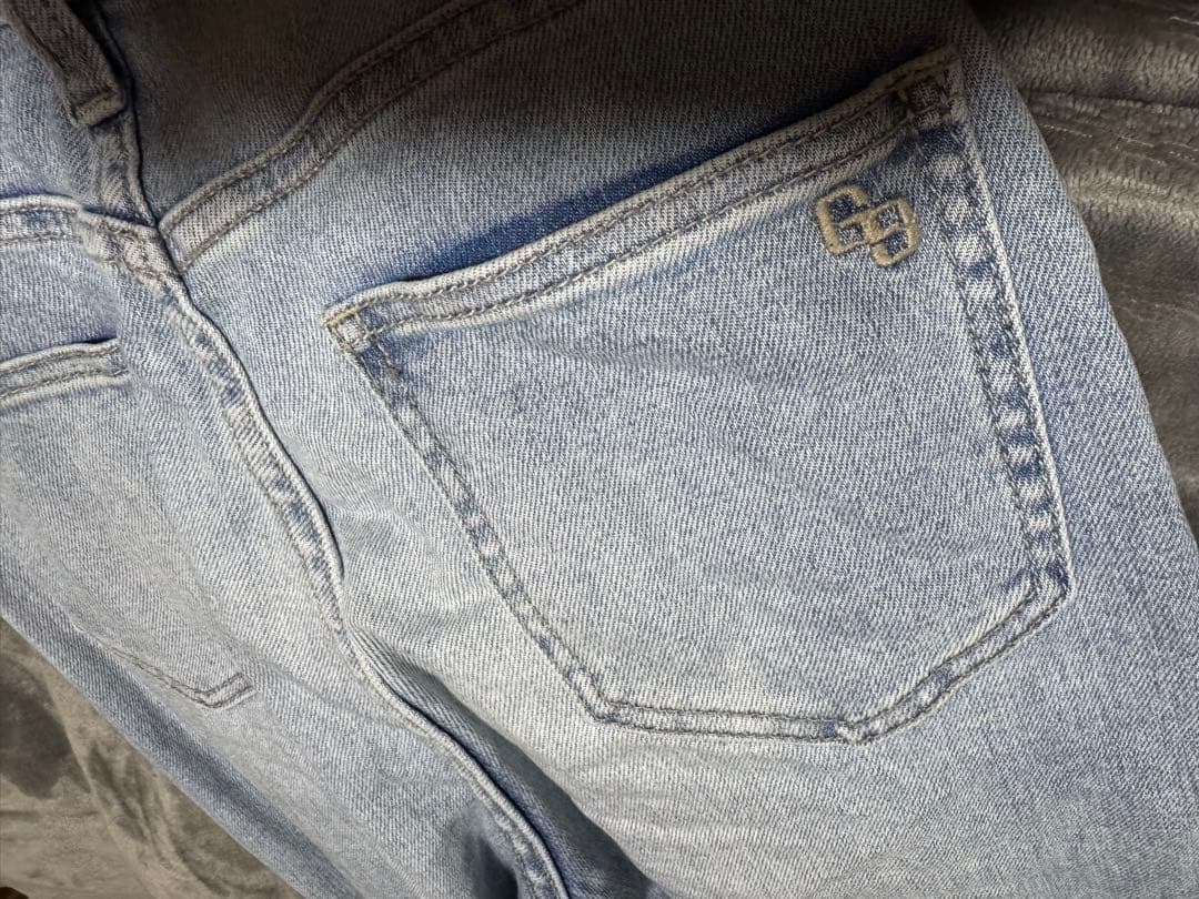 GYDA ジェイダ バックデニムロンパース ライトブルー Sサイズ