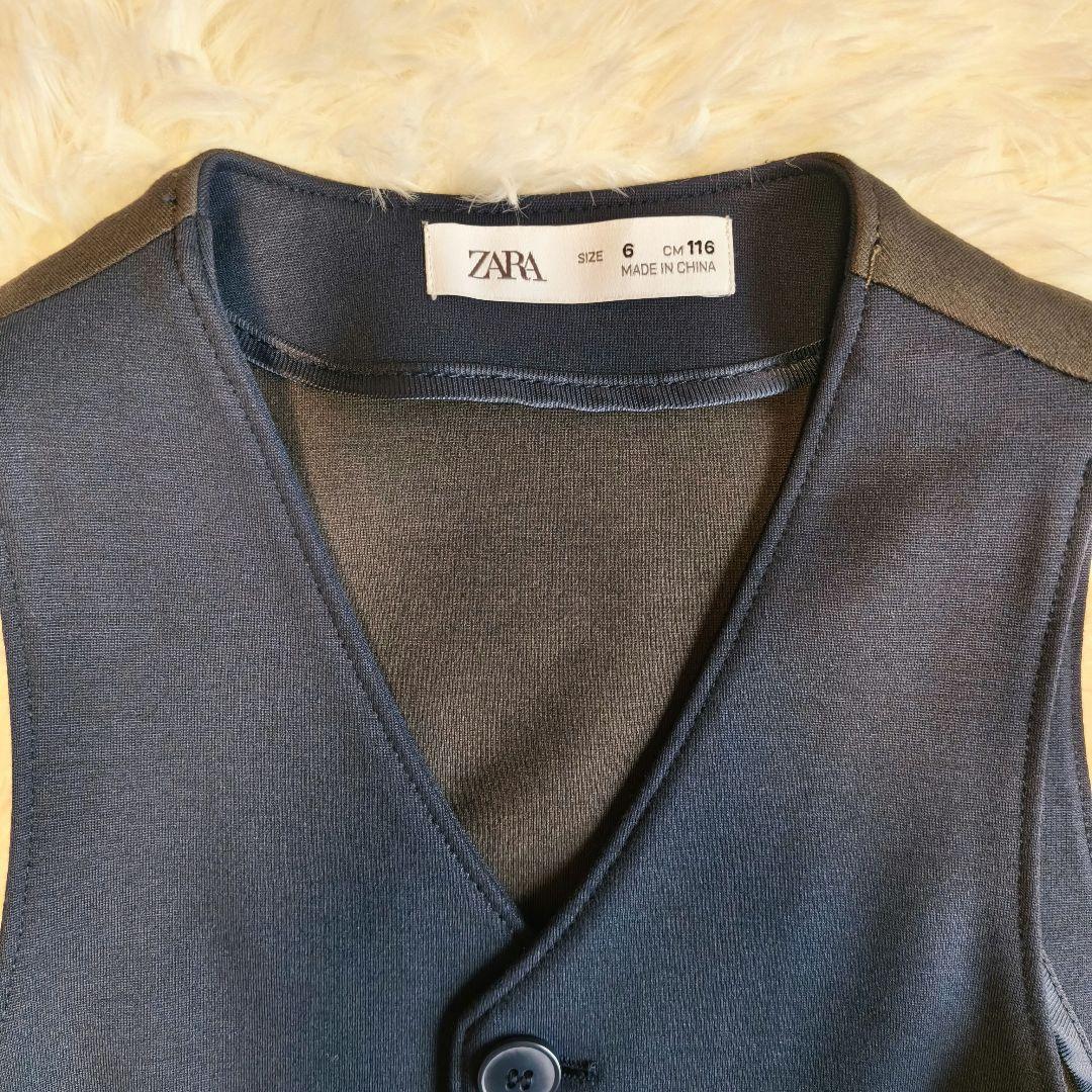 ZARA フォーマルスーツ セット 115 120 ネイビー チェック 入学