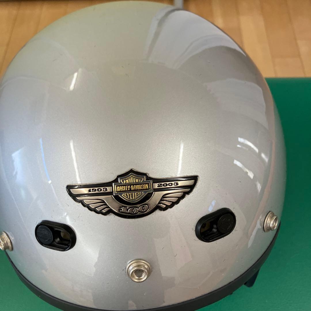 ハーレダビッドソン　2003 100周年モデル シルバー ジェットヘルメット