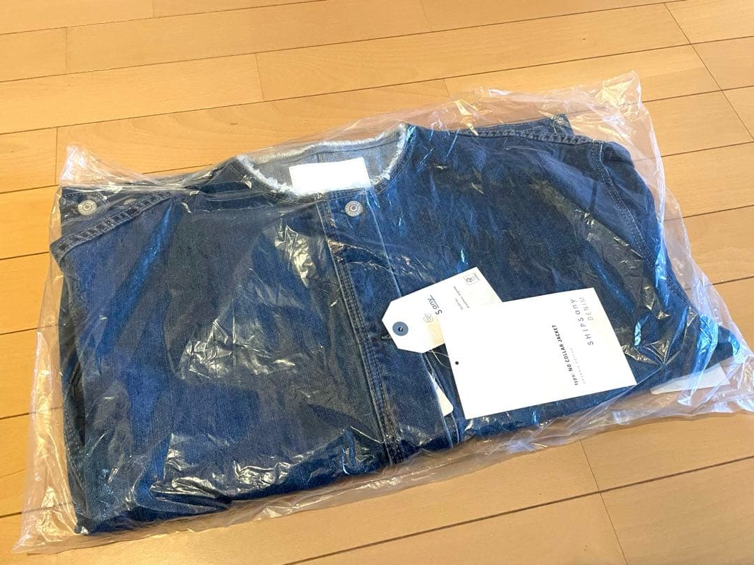 【新品・未使用】SHIPS any ノーカラーデニムジャケット ブルゾン