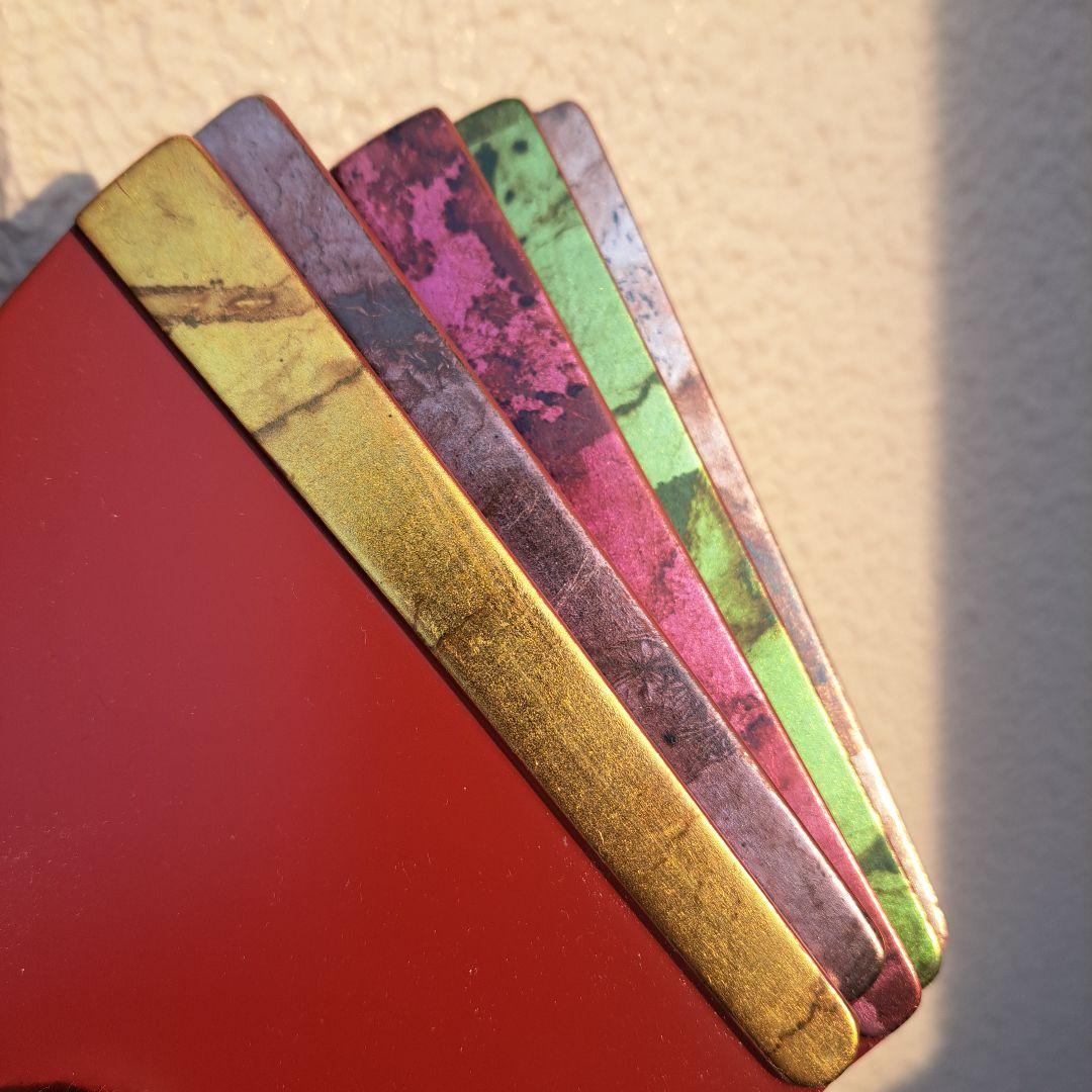 専用品【京都平安\"象彦　虹彩 末広\"銘々皿　×10客】木製　長期保管品