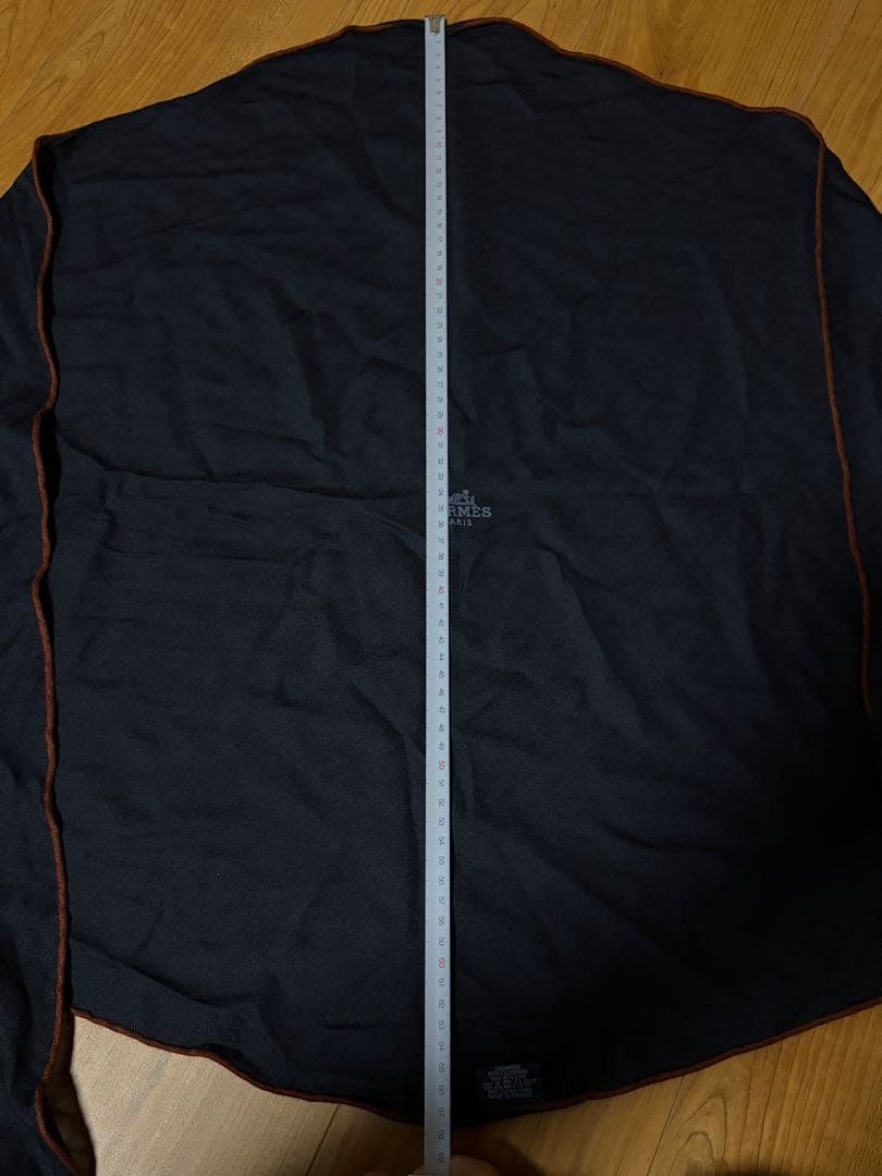 エルメス　ロザンジュ　菱形ストール　カシミヤ　シルク　ネイビー　カシシル