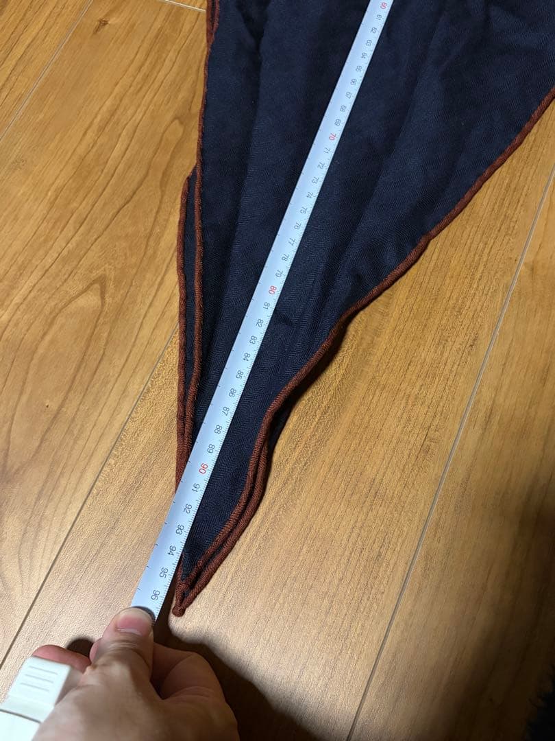 エルメス　ロザンジュ　菱形ストール　カシミヤ　シルク　ネイビー　カシシル