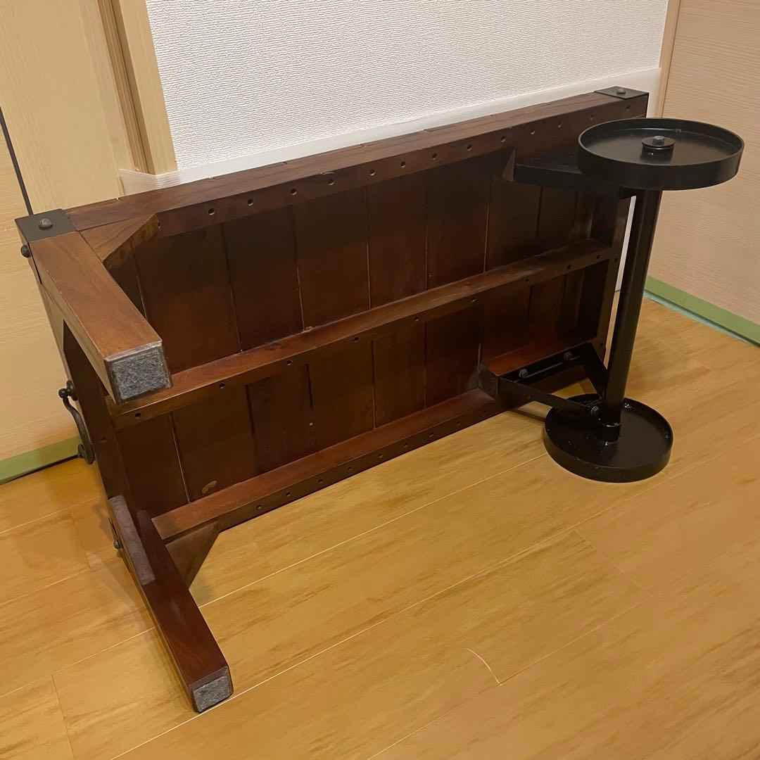 ヴィンテージ仕様 トロリーテーブル センターテーブル インダストリアル 滑車