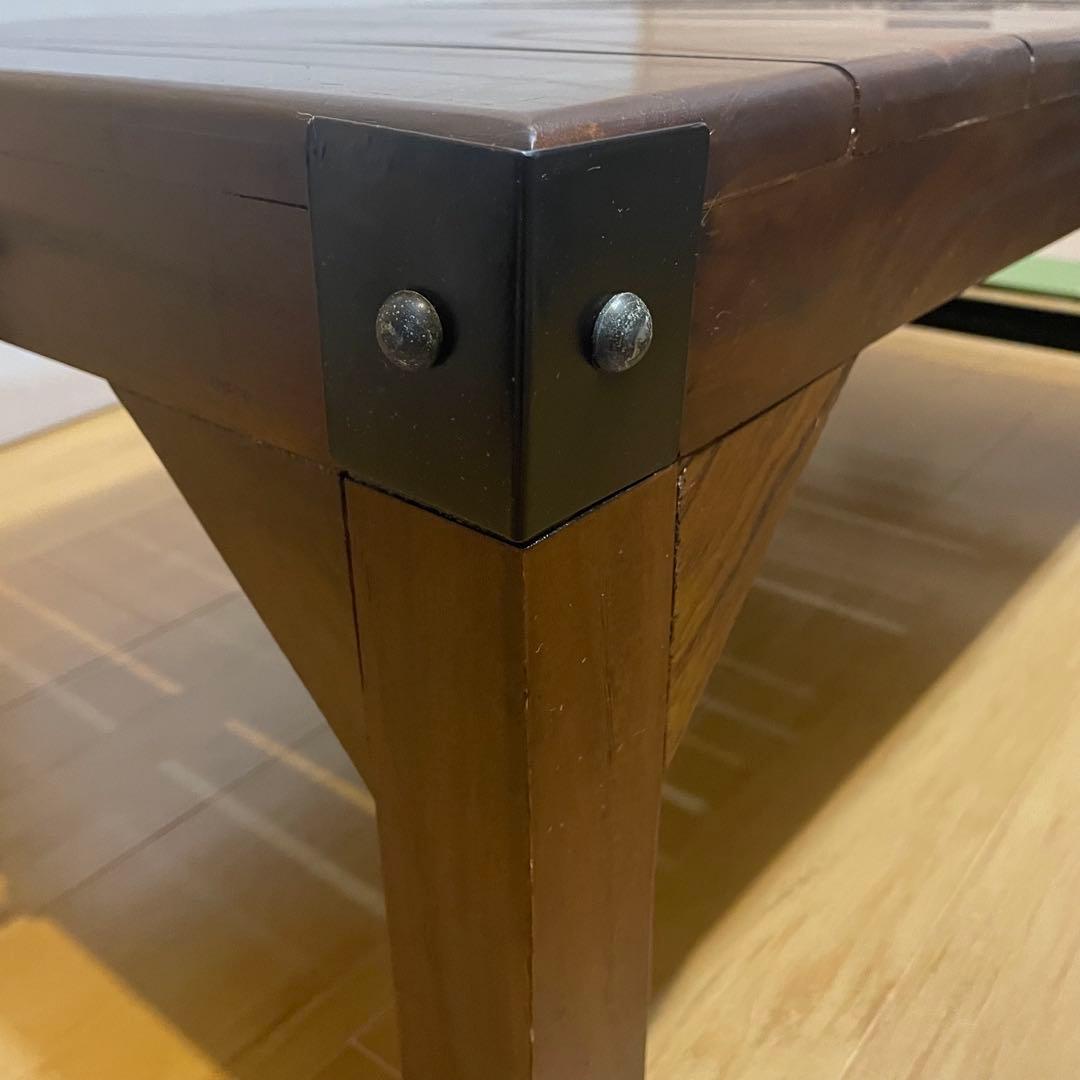 ヴィンテージ仕様 トロリーテーブル センターテーブル インダストリアル 滑車