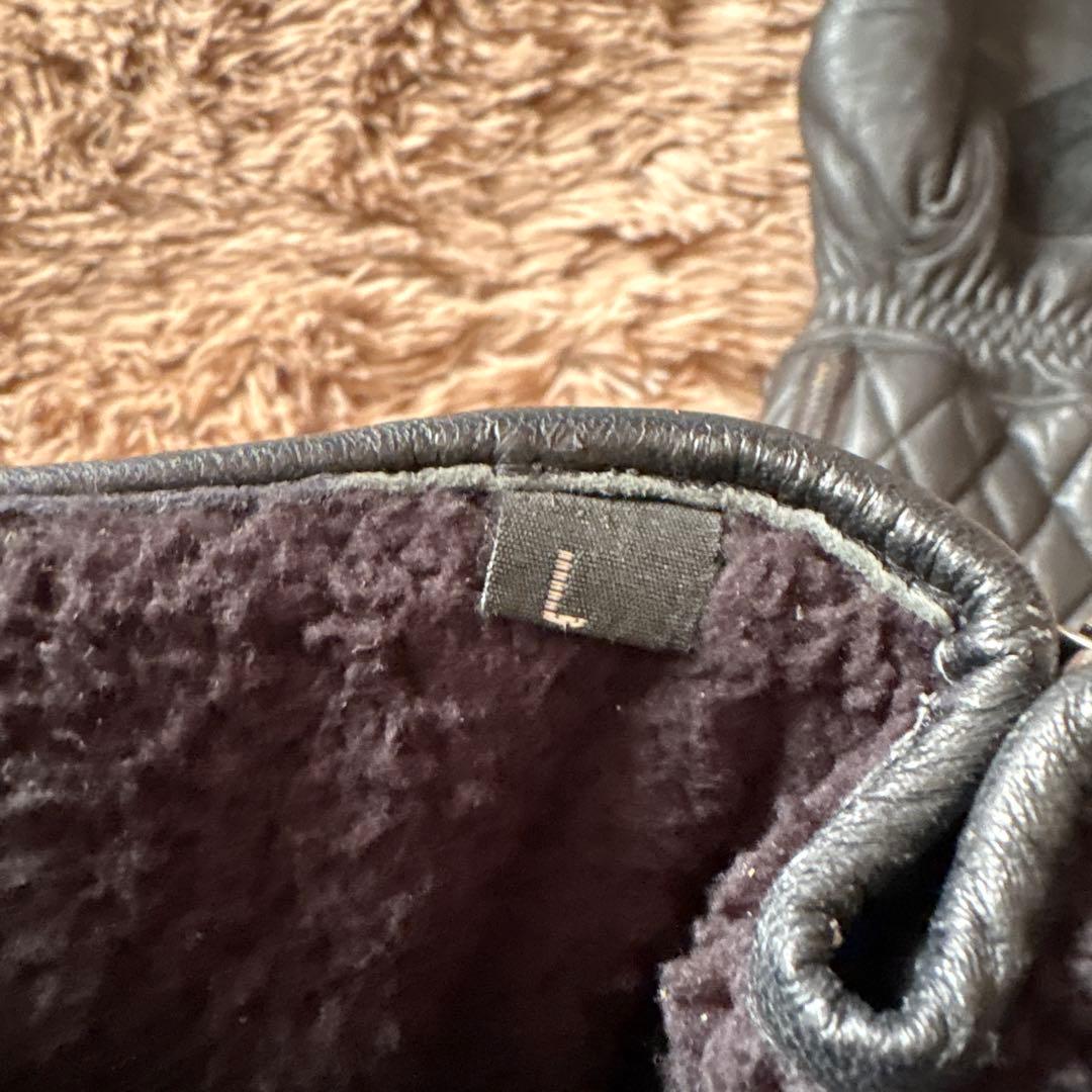 KADOYA ライダースグローブ　本革　L ブラック