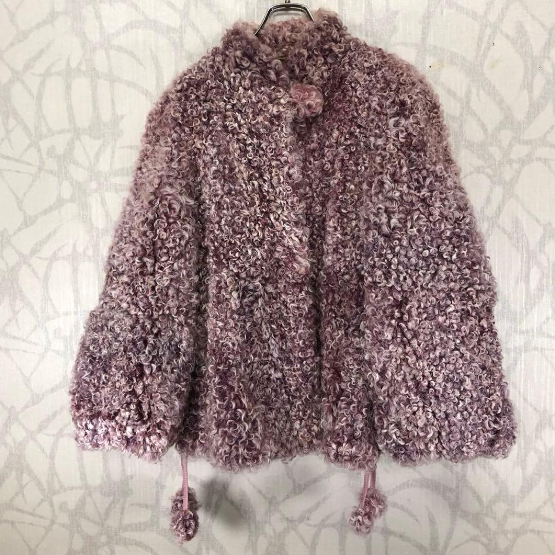 エンバ　EMBAスノーピンク　ファーカルガンプレート　毛皮コート　ピンクミンクR