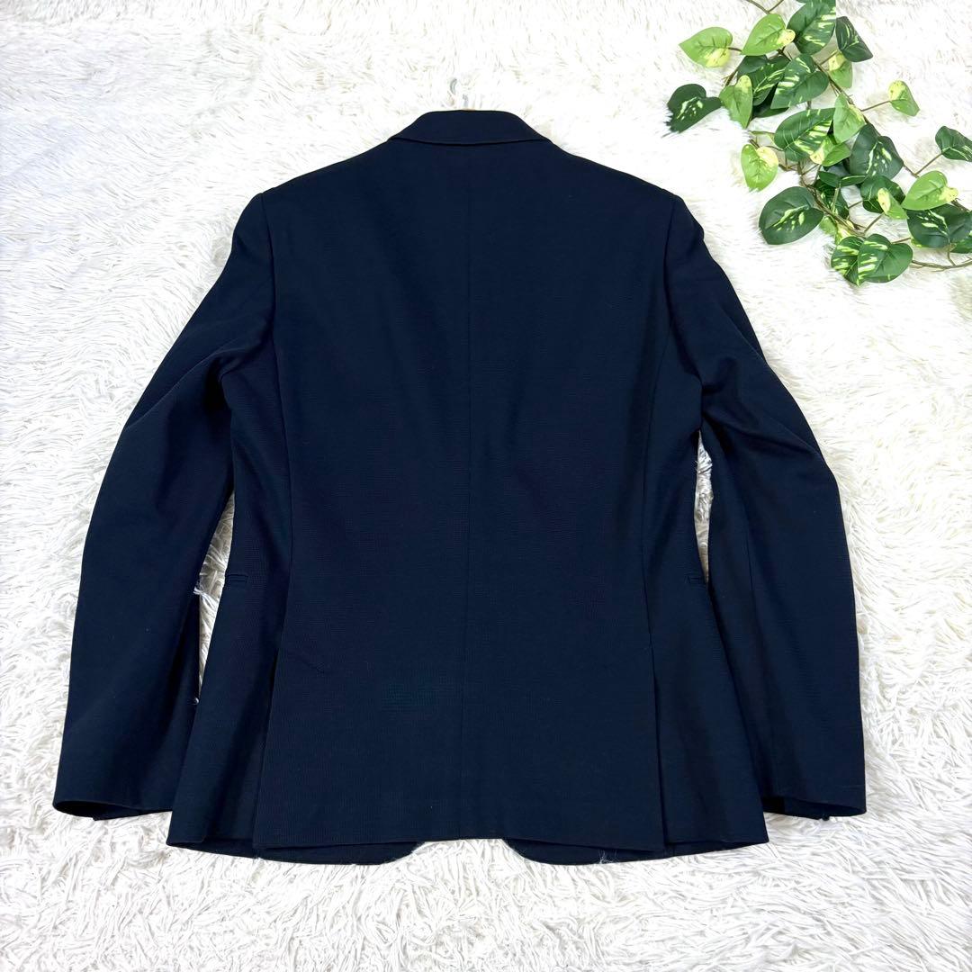 極美品 PSポールスミス アンコンジャケット 紺 M マルチストライプ ネイビー