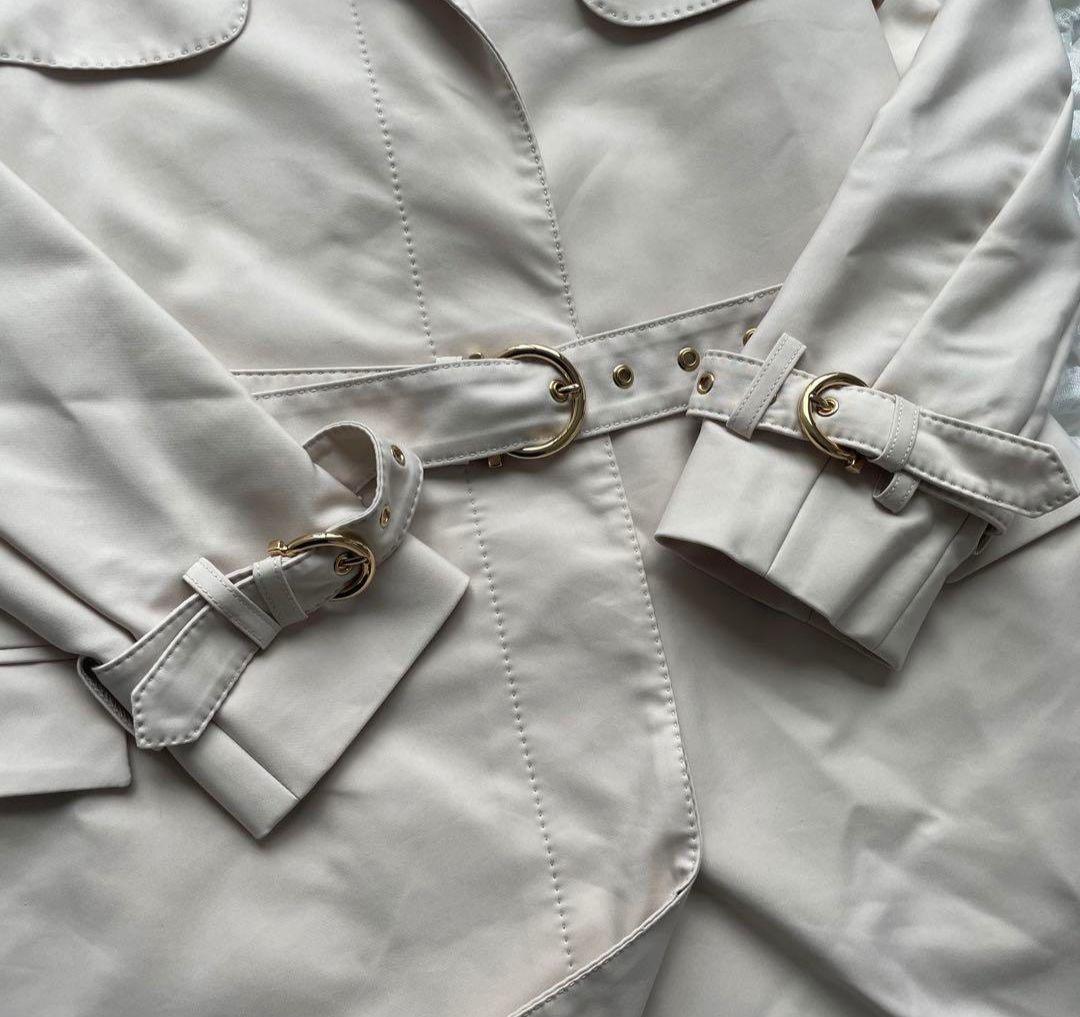 サルヴァトーレフェラガモ　コート　ロング　ガンチーニ　ゴールド金具　ステンカラー