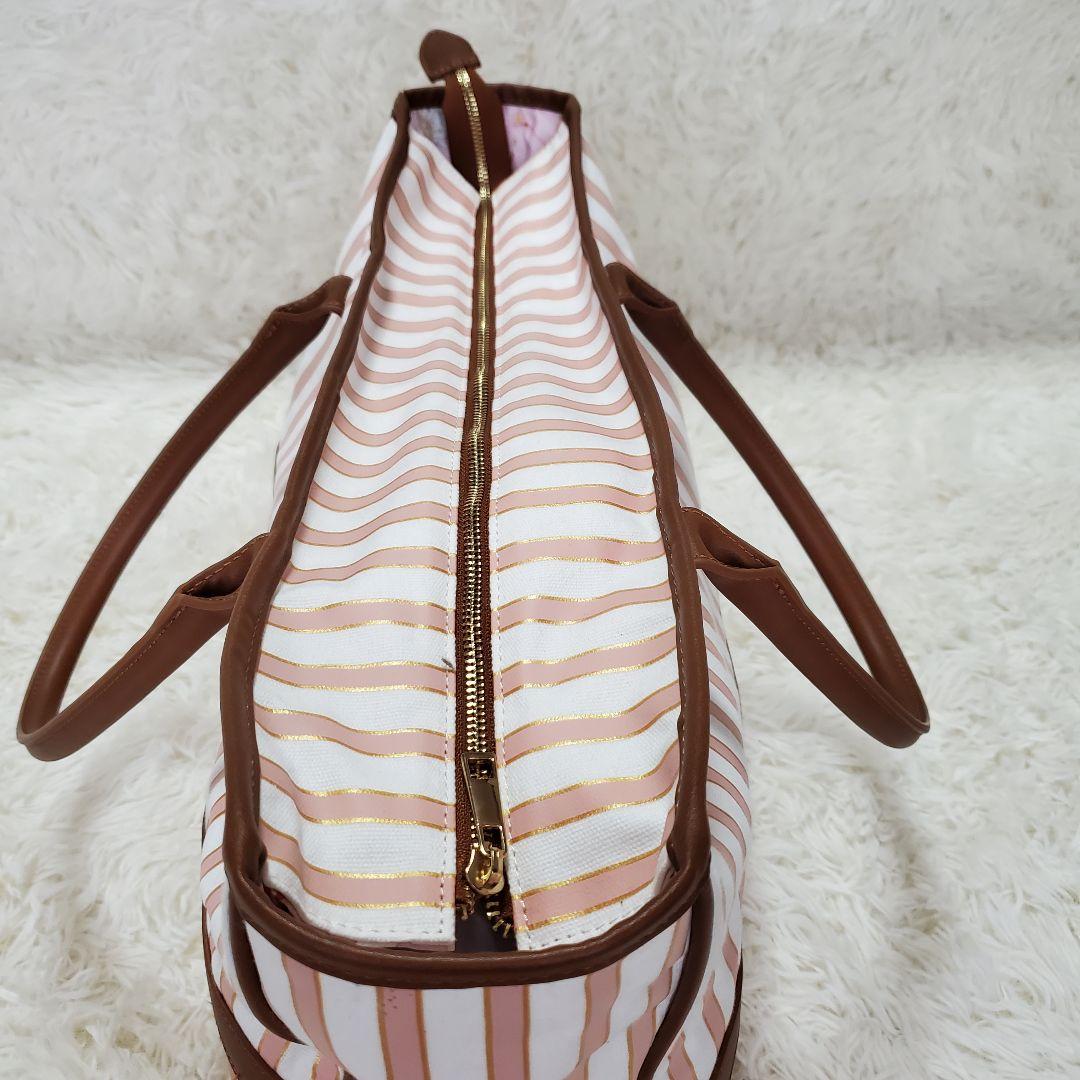 【美品】カードキャプターさくら コラボ トートバッグ ピンク ストライプ A4可