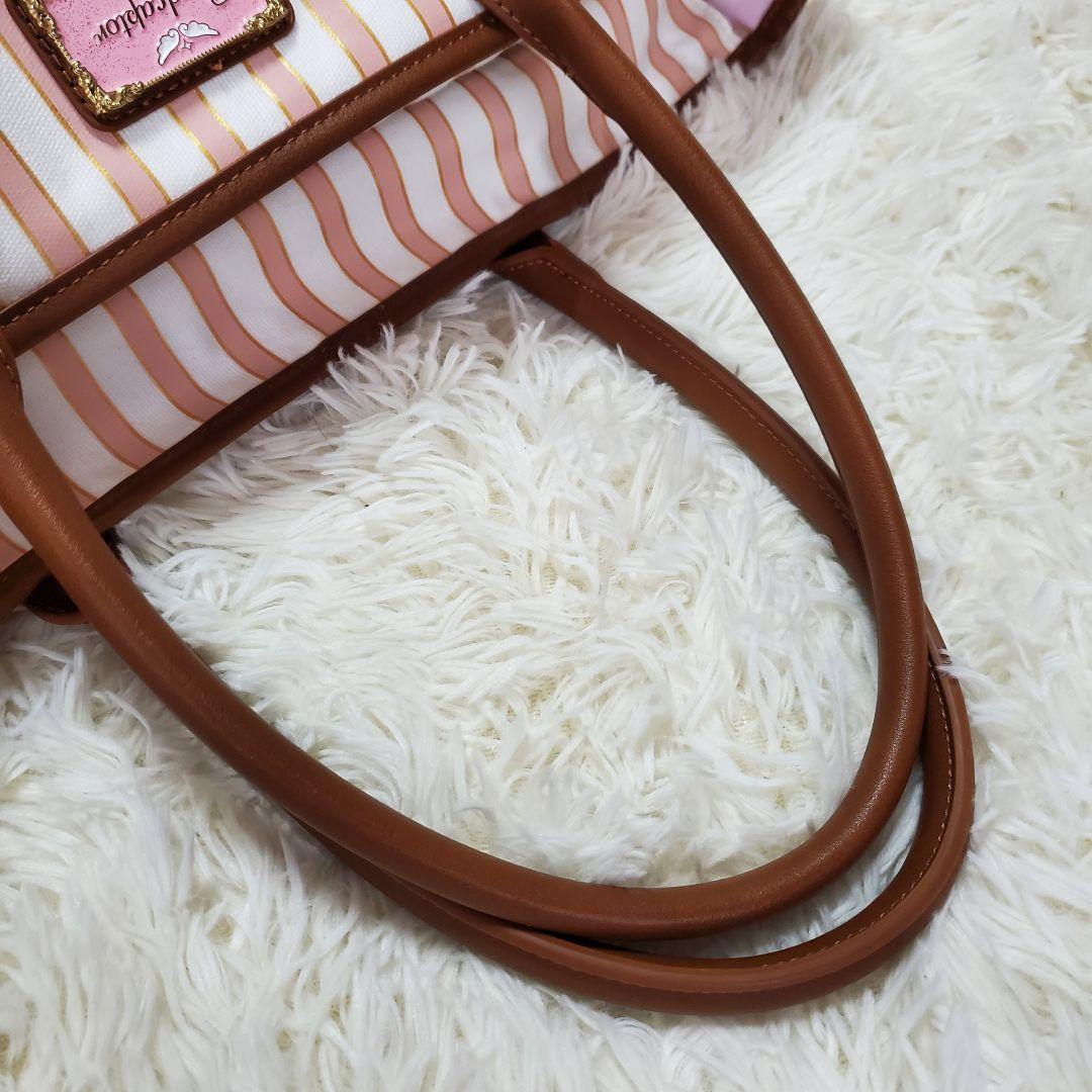 【美品】カードキャプターさくら コラボ トートバッグ ピンク ストライプ A4可