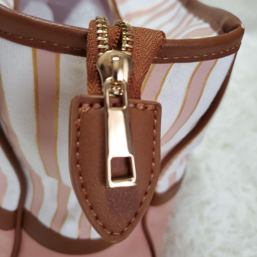 【美品】カードキャプターさくら コラボ トートバッグ ピンク ストライプ A4可