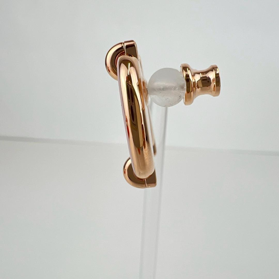 新品 HERMES エルメス ピアス ミニ マイヨン ローズ　ローズゴールド