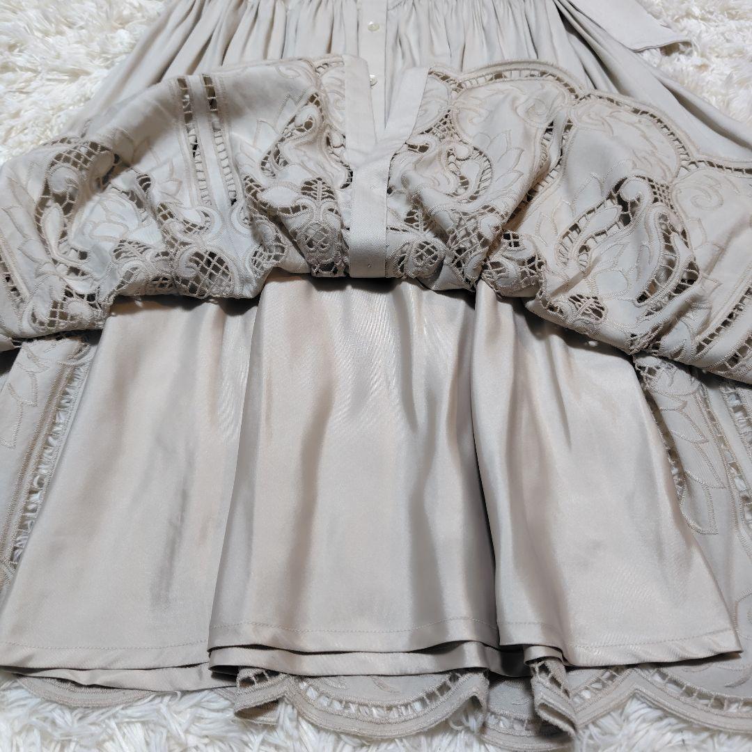 【美品♡人気モデル】グレースコンチネンタル　カットワークティアードワンピース　F