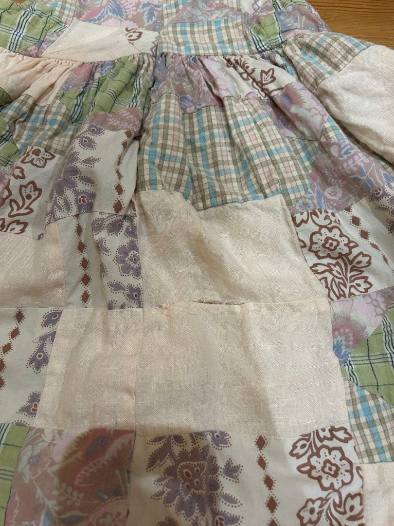 apolinaパッチワーク ワンピース 7-9y 傷あり