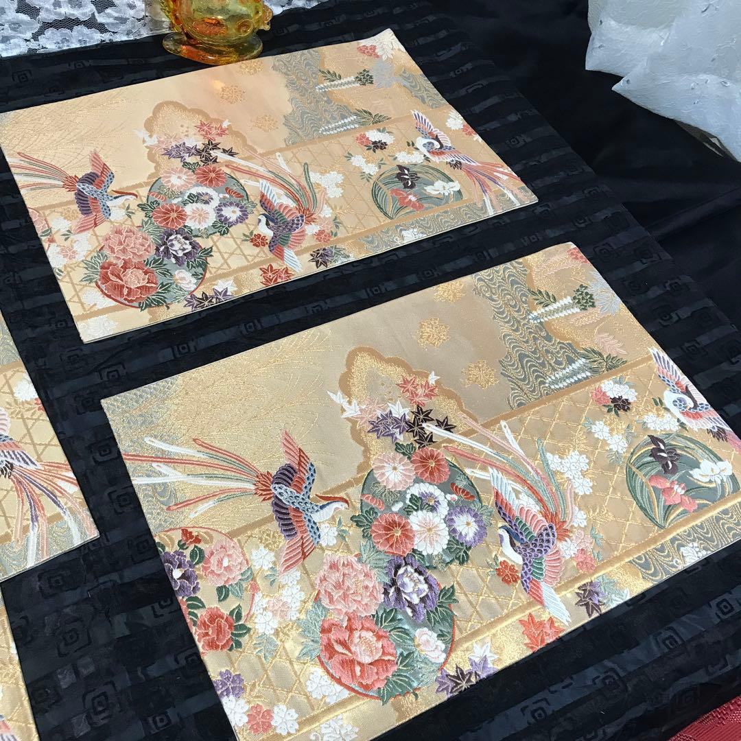 金ちゃんです　鳳凰花紋刺繍　ランチョンマット５点　^_^他２点