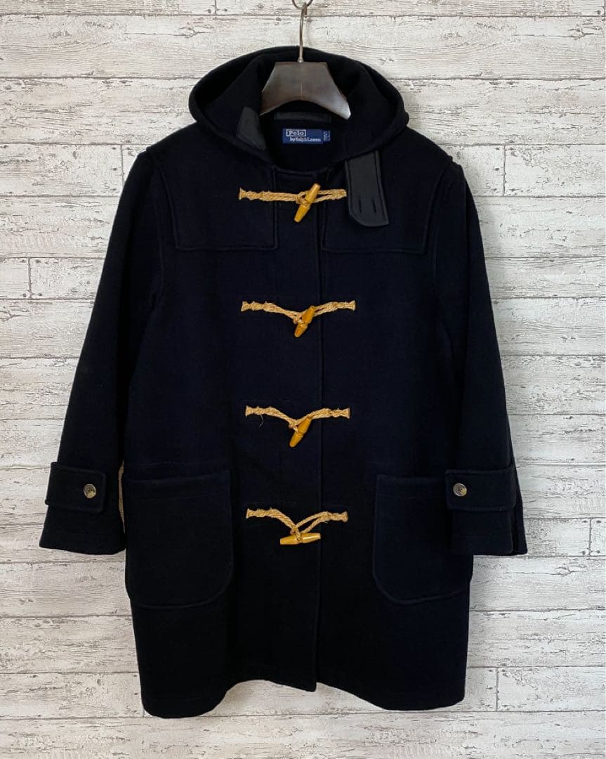 フォロー割済み　80's 90's ラルフローレン USA製 ダッフルコート　黒